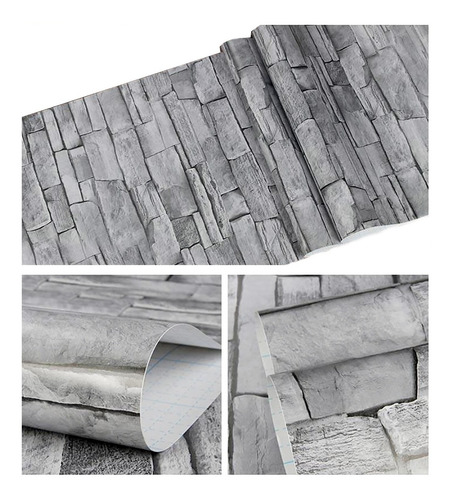 Papel Adesivo De Parede Lavável Tijolo Arabesco 10m X 45cm