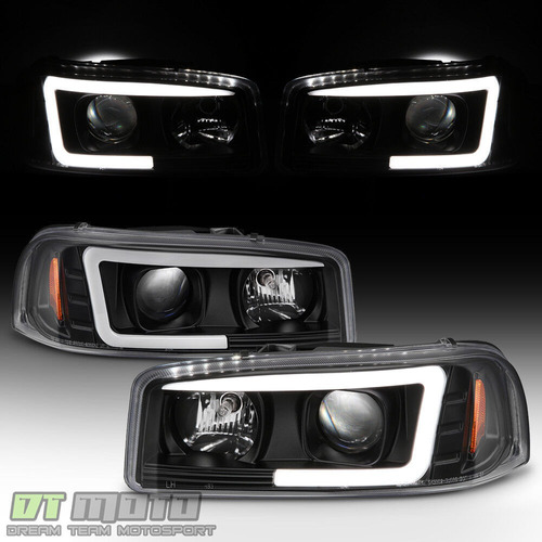 Par Faros Negro Led Gmc Sierra 1500 Hd Sle 2006 6.0l