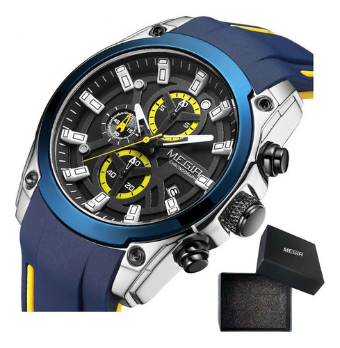 Reloj Cronógrafo Luminoso De Cuarzo Megir