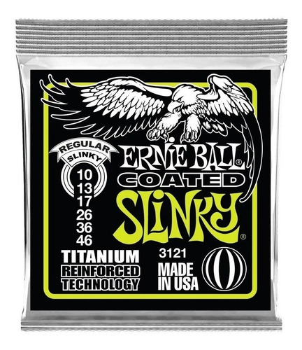 Encordado Ernie Ball Coated Slinky 3121 Para Eléctrica