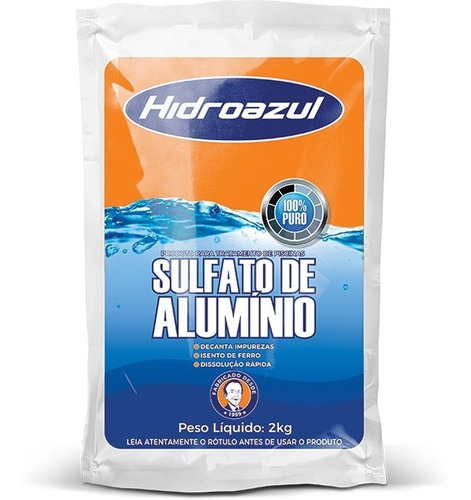 Imagem 1 de 2 de Sulfato De Alumínio 2 Kg - Hidroazul