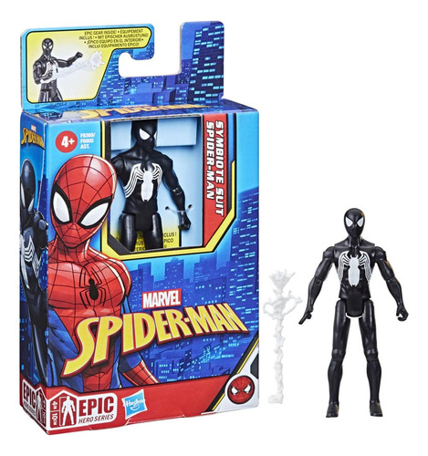 Epic Hero Series Symbiote Suit Spider-man Figura De Acción