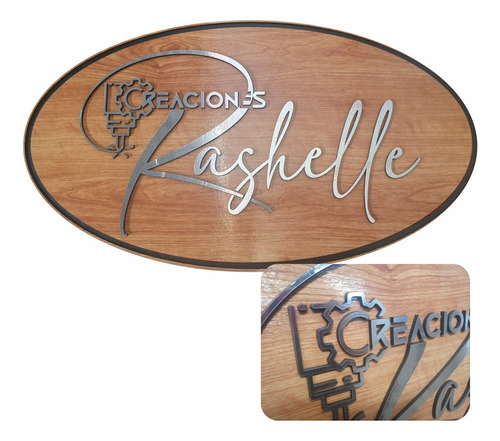 Letrero Con Tu Logotipo 85x45cm Personalizados De Mdf Madera