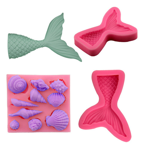 Juego De 3 Piezas: Random (mini Cola De Pez De Sirena), Cola