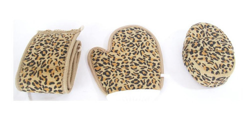 Set De Baño Esponja Rellena Exfoliante Animal Print / Hogar