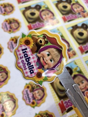 500 Stickers Personalizadas De 3x3cm Con Envio