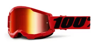 Lentes Goggles 100% Strata 2 - Red Mirror Red Lens Color Del Armazón Rojo