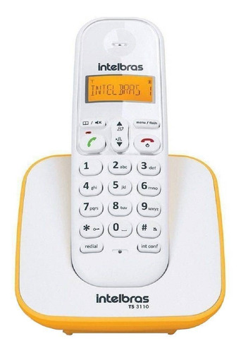 Telefone Intelbras TS 3110 sem fio Amarelo