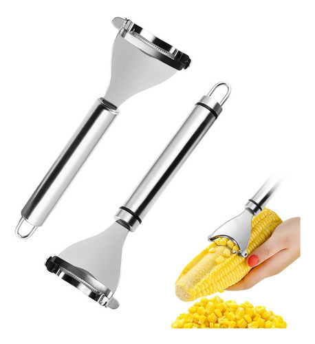 2 Pcs Corn Peeler Stainless Steel For On The Cob Remover