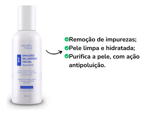 Mini Kit Limpeza De Pele Extratos Da Terra C/ Máscara Olhos