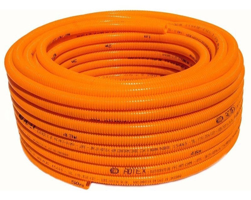 Eletroduto Pvc 1 Pol Flex Corrugado Laranja 32mm X25m Adtex