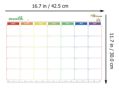 1 Conjunto De Placa Magnética De Geladeira Com Calendário Ap