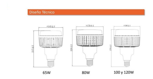 Imagen 3 de 4 de Lámpara Led Osram Alta Potencia 100w Luz Fria E40