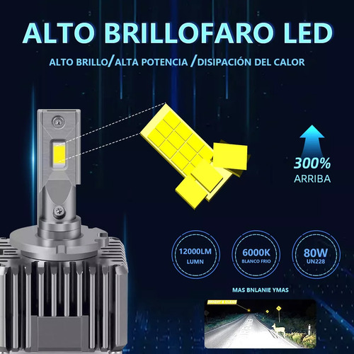 Par Faros Led Para Hid Xenón D3s/d3r/d3c 160w 24000lm 6000k