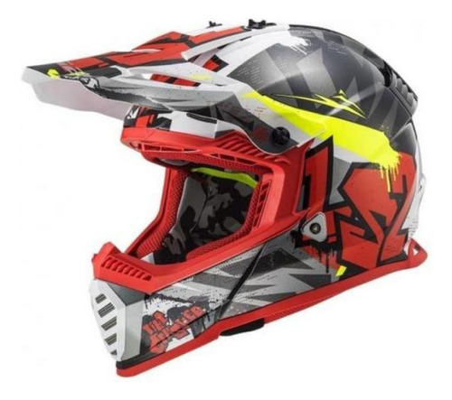 Capacete Ls2 Mx437 Crusher Vermelho