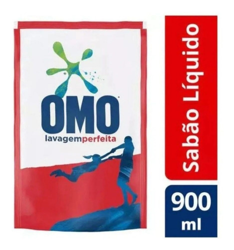 Kit 4x Sabão Líquido Lavagem Perfeita Omo Refil 900ml