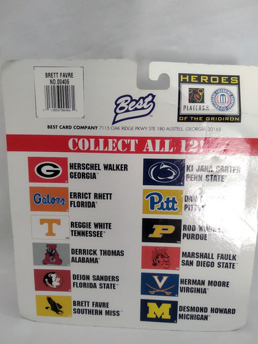 Imagen 3 de 4 de Brett Favre Futbol Americano Best Card Company Nfl