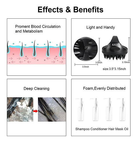 Kkd - Cepillo Masajeador De Cuero Cabelludo Para El Cuidado