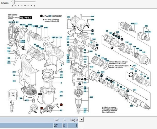 Muelle De Compresión Resorte Martillo Gbh 4-32 Dfr Bosch