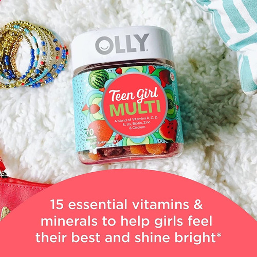Imagen 6 de 7 de Olly Multivitamínico Teen Girl Con Zinc Y Calcio 70 Gomitas