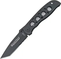 Comprar Navaja de bolsillo Smith & Wesson de aluminio tallado CK5tbs, ambas serradas