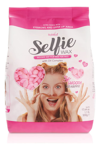 Italwax Face Selfie 500g / 1.1lb - Delicada Cera Dura Para C