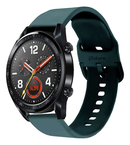 Correa Compatible Huawei Watch Gt Verde Oscuro Hebilla 22m