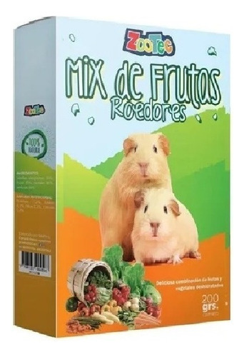Mix De Frutas Roedores Conejo Hamster Cobayo