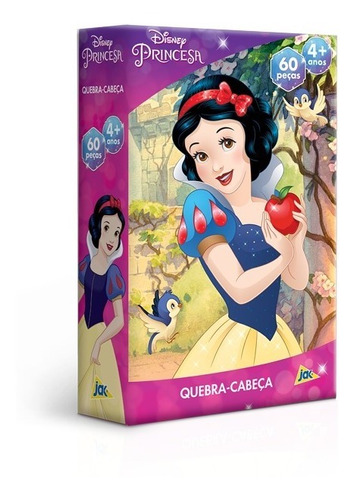 Quebra Cabeça Puzzle Disney Princesa Branca De Neve 60pç Jak