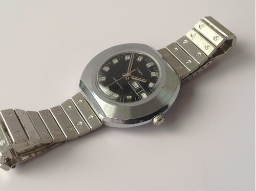 Reloj Timex Oval Cuerda Doble Fechador 1970's Caballero