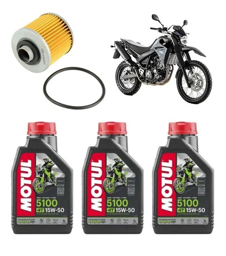 Motul 15w50 Kit Troca De Óleo Xt660 Drag Star Fvc014 Mxx