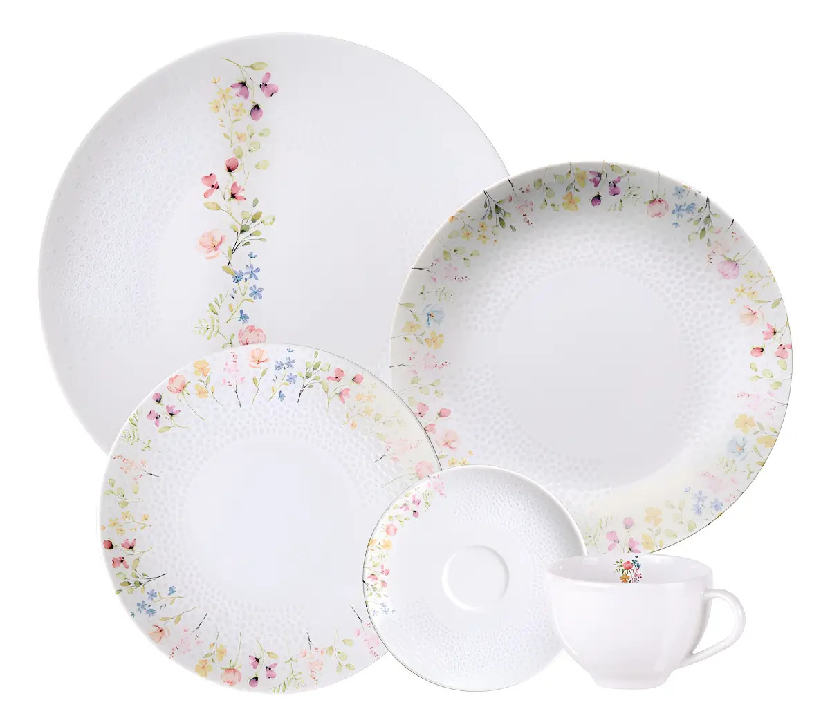 Aparelho De  Jantar Tramontina Artemis 20 Peças Branco Liso