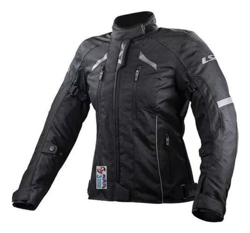 Jm Campera Moto Mujer Cordura Ls2 Serra Evo Negra Woman