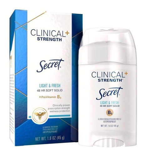 Secret Clinical Antitranspirante Light And Fresh En Crema