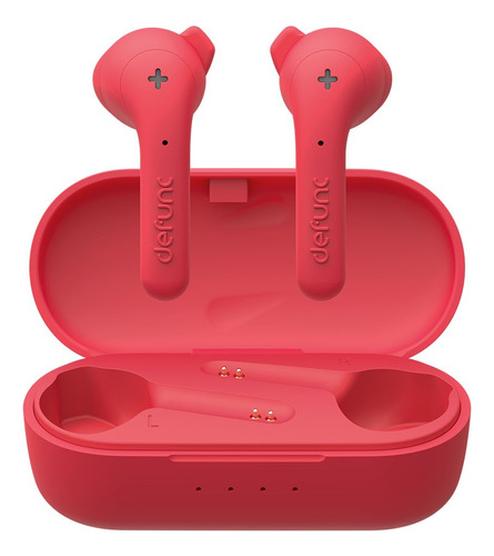 Audifonos Inalámbricos Bluetooth Defunc True Basic Earbuds Color Rojo