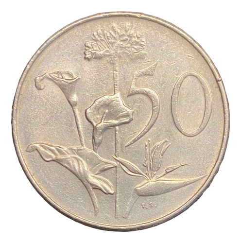 Sudafrica - 50 Cents - Año 1976 - Plantas - Km #96