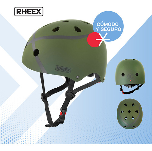 Casco Urbano Para Monopatín Bici Con Ventilación Y Confort Verde L