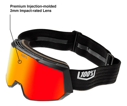 100% Snowcraft Xl Af Hiper Premium Protective Goggles Lente
