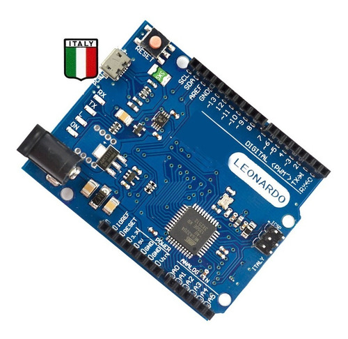 Kit Italy P/ Arduino Leonardo R3 Atmega32u4 + Case 3d + Usb
