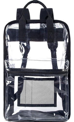 Mochila Transparente Azul De Pvc