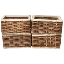 Comprar Canasto  Mimbre Multiuso  30 X 20 X 15  4 Unidades