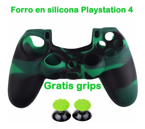 Forro Silicona Control Ps4 + Gratis Par De Grips