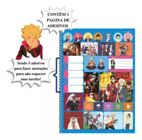 Caderno Boruto Filho Do Naruto Escolar 80 Folhas 1 Matéria