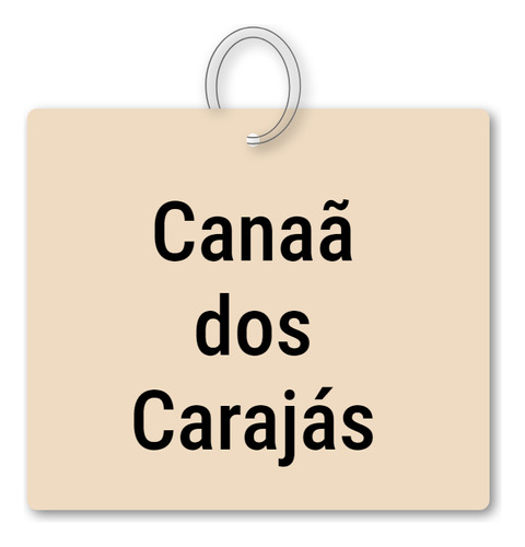 14x Chaveiro Canaã Dos Carajás Mdf Recordação C/ Argola