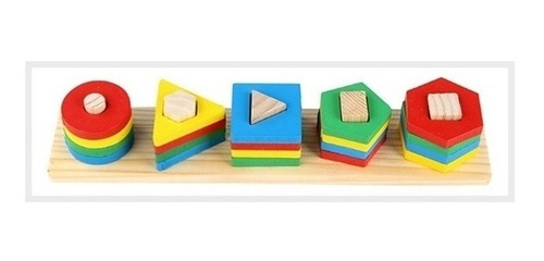 Juego Encaje Dificultad Madera Didáctico Bloque Construccion