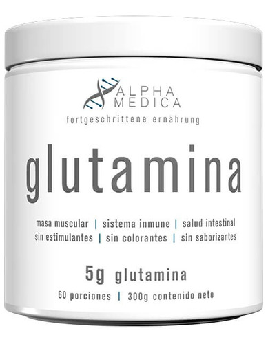 Glutamina 300gr 60 Servicios - Alpha Medica