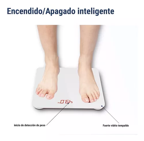 Balanza Para Personas Digital Hasta 180kg Vidrio Led + Pilas