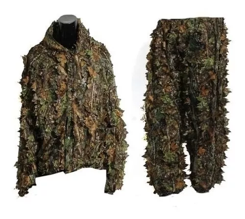 Ternos Ghillie camuflados 3D para homens, roupas de caça Sniper, tiro  tático militar, jogo de guerra, birdwatching, jaqueta e calça airsoft