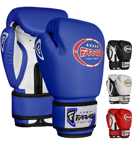 Guantes De Boxeo Farabi Sports 4 Oz Azul