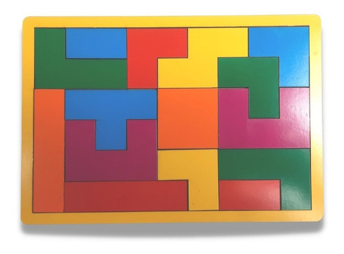 Jogo Tabuleiro Tetris Quebra Cabeça Brinquedo Educativo 15pç